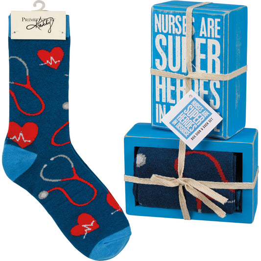 Box Sign & Sock Gift Set
