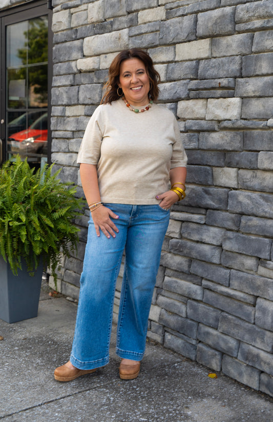 Round Neck Sweater Top