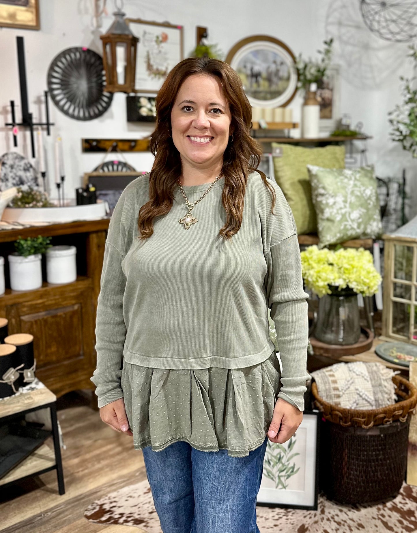 Ruffle Tunic Top