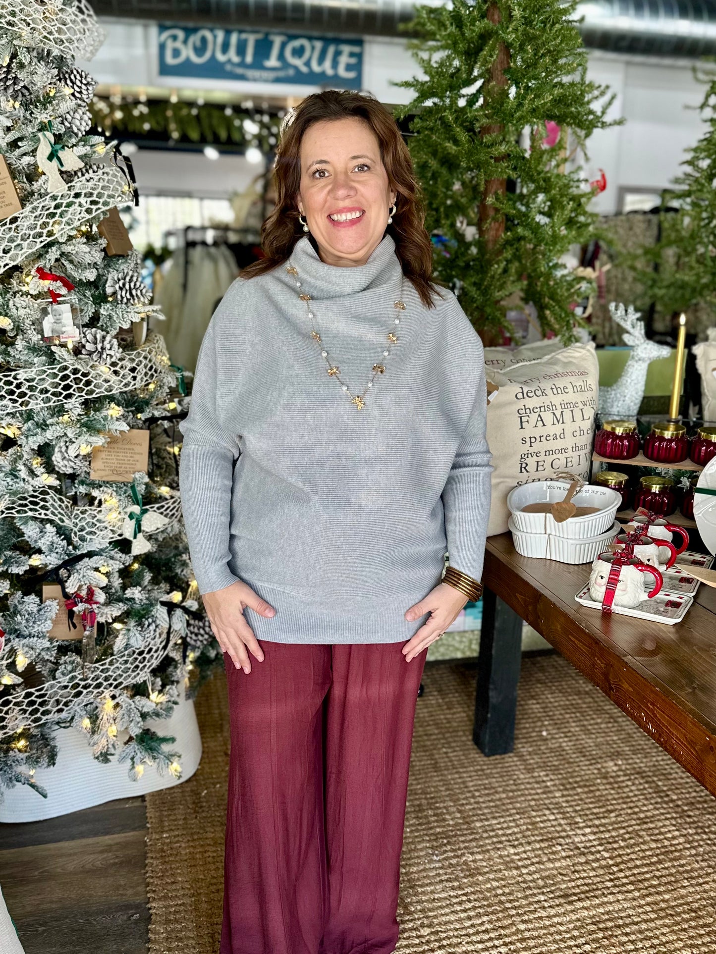 Viscose Dolman Sleeve Mock Neck Sweater