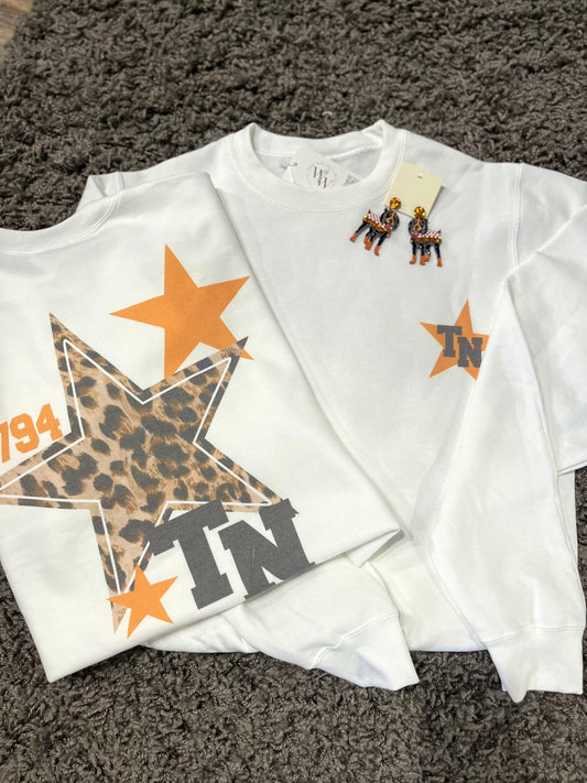TN Leopard Crew Sweatshirt