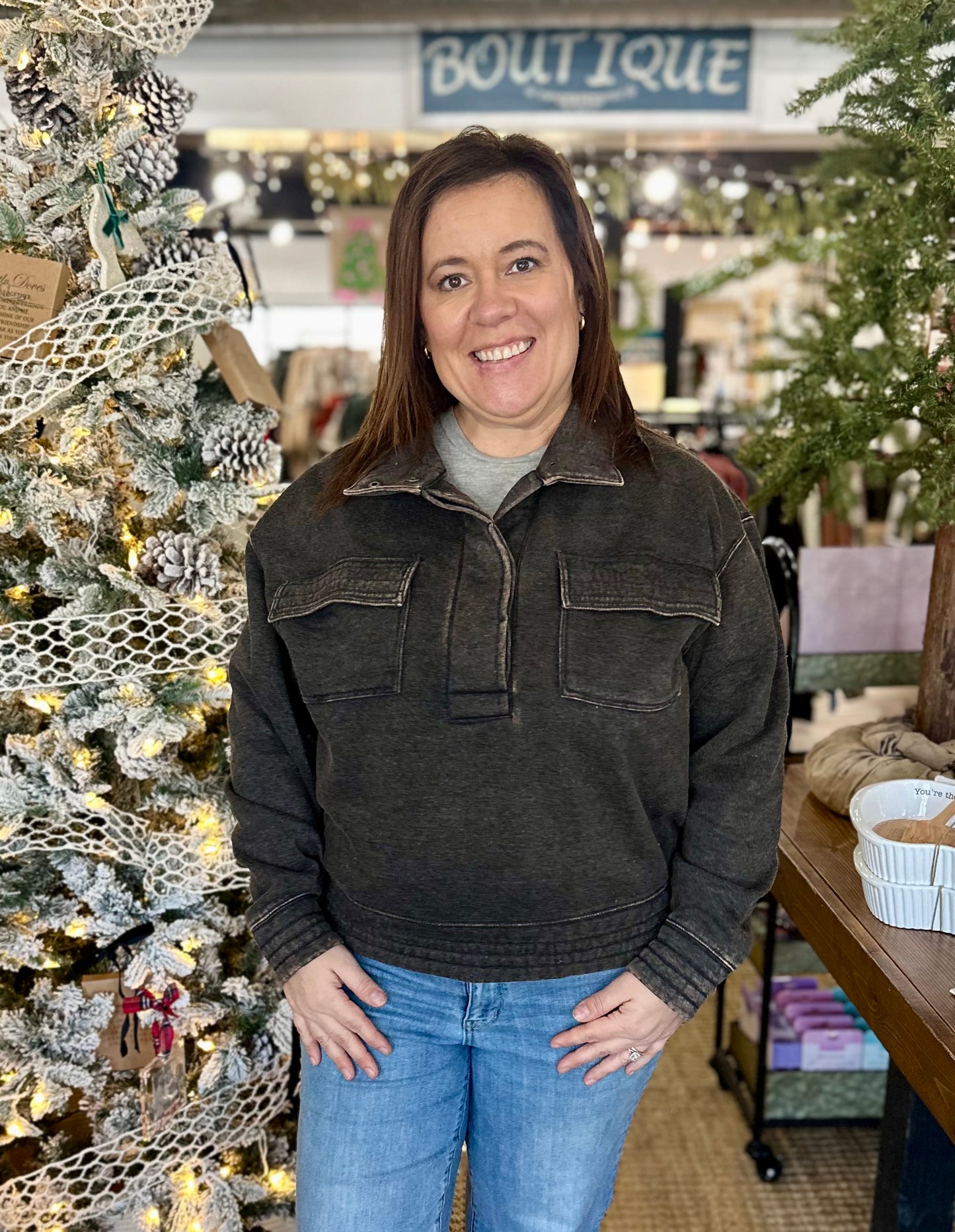 Half Snap Sweathsirt