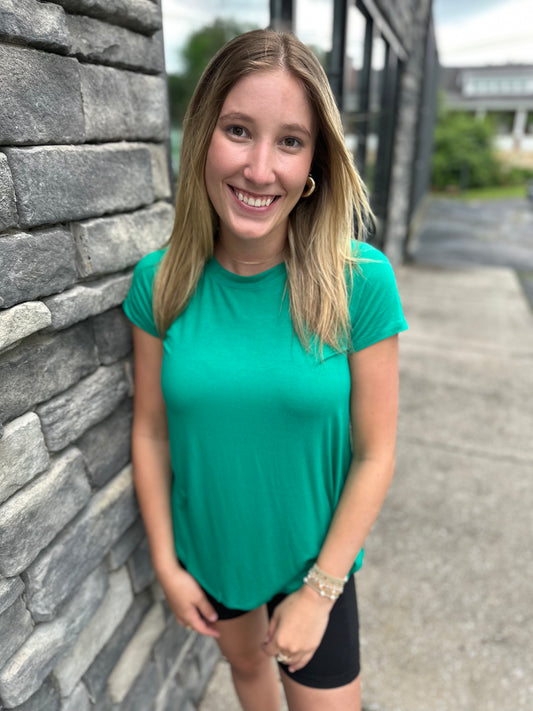 Round Neck Rayon Top