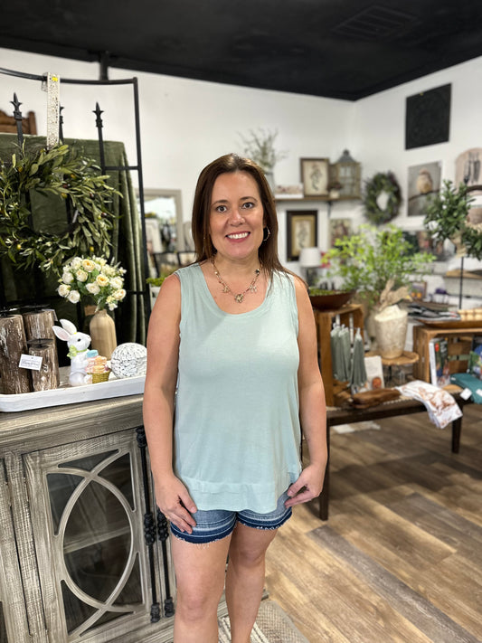 Ribbed and Raw Tank Top