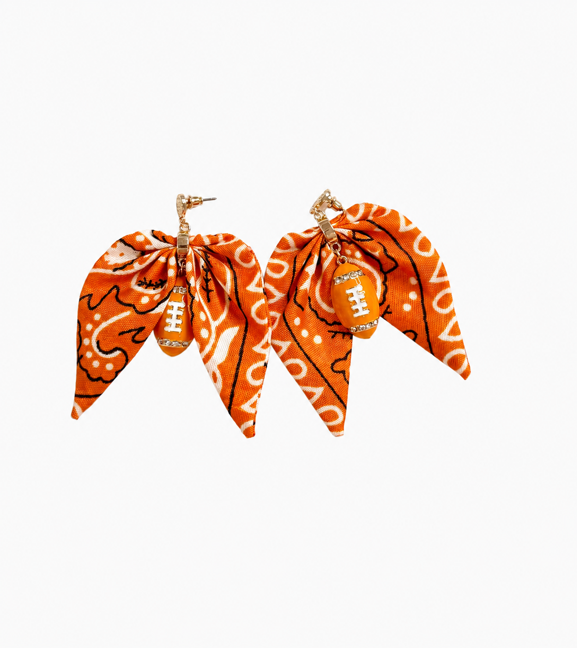 Gameday Bandana Football Earrings