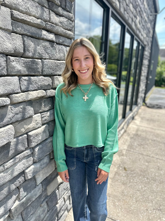 Cropped Oversized Sweater