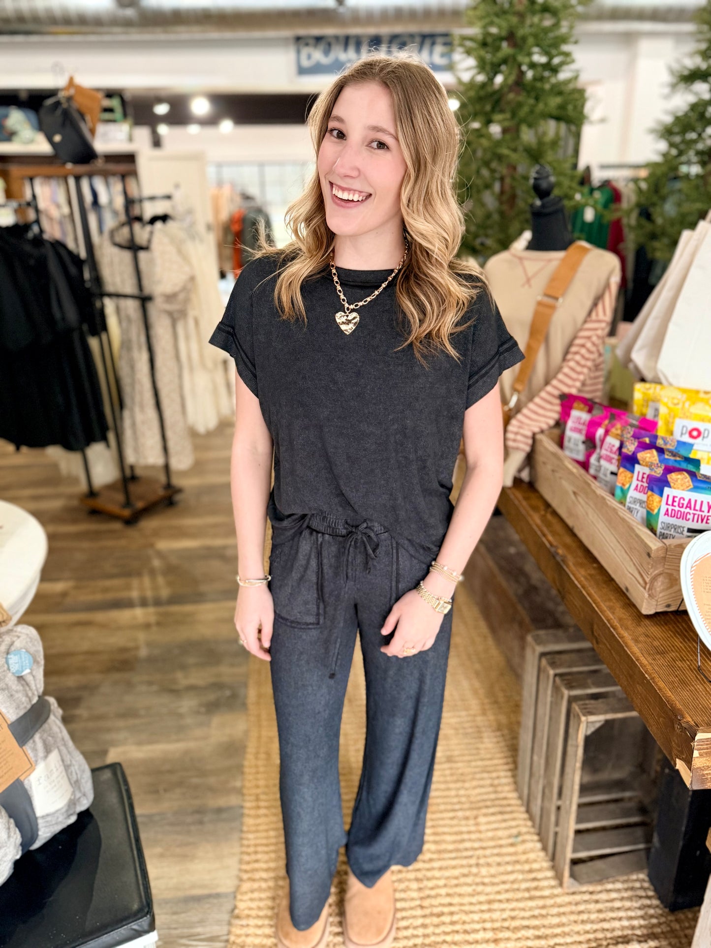 Ribbed Acid Wash Set