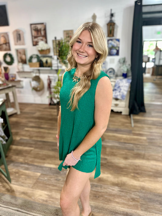 knit sweater set colorful