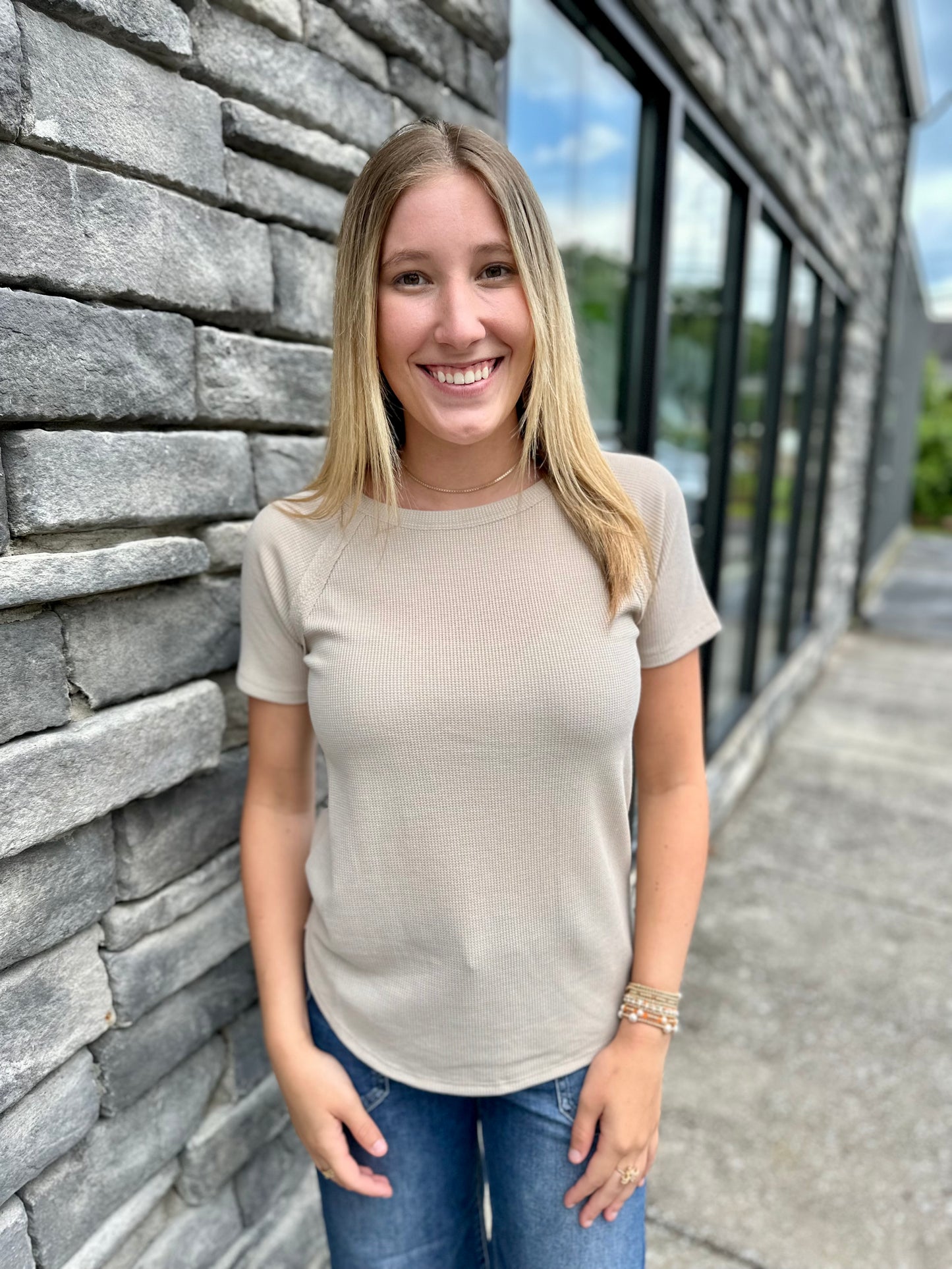 Baby Waffle SS Top