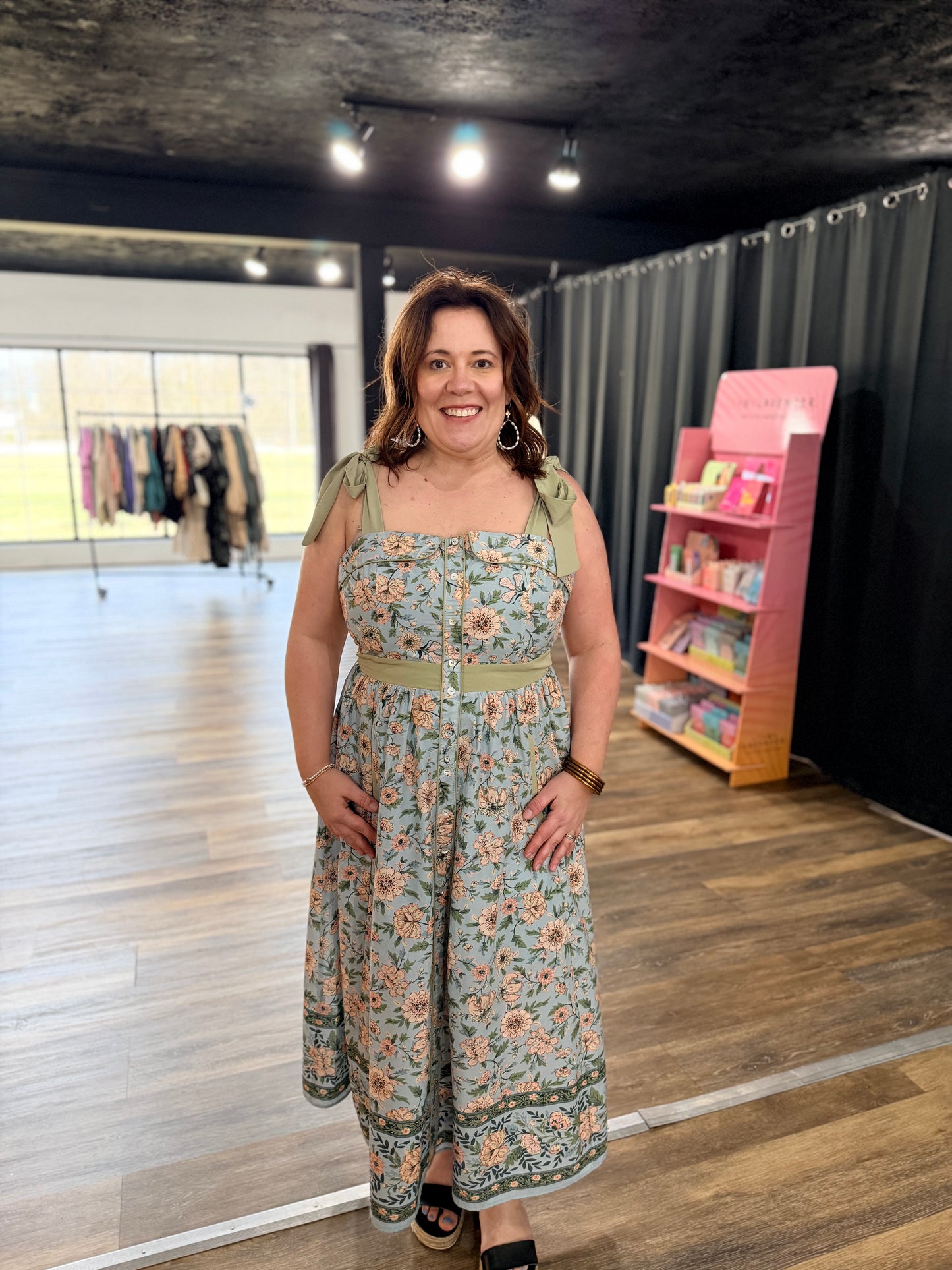 Botanical Contrast Dress