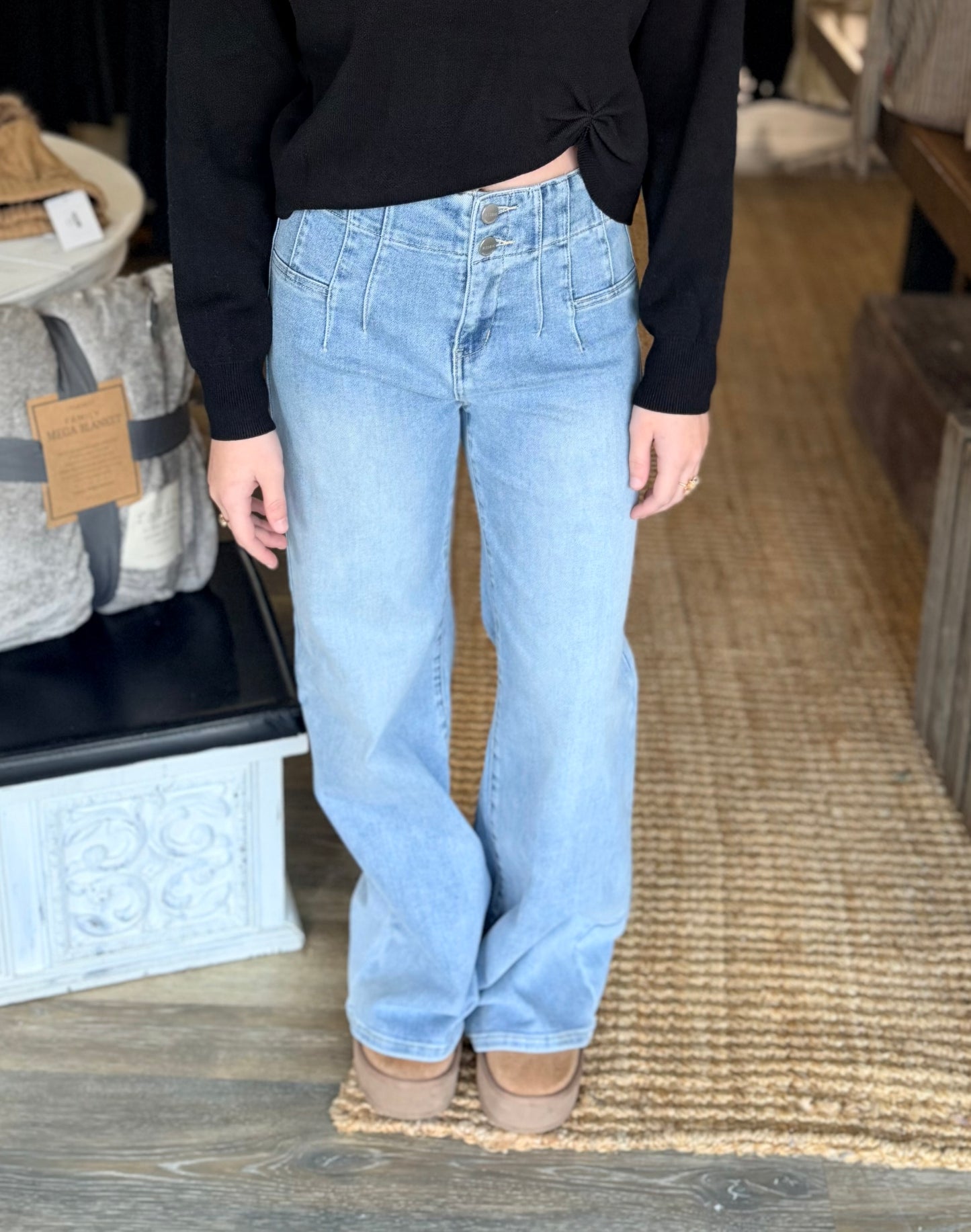 Darla High Rise Dart Jeans