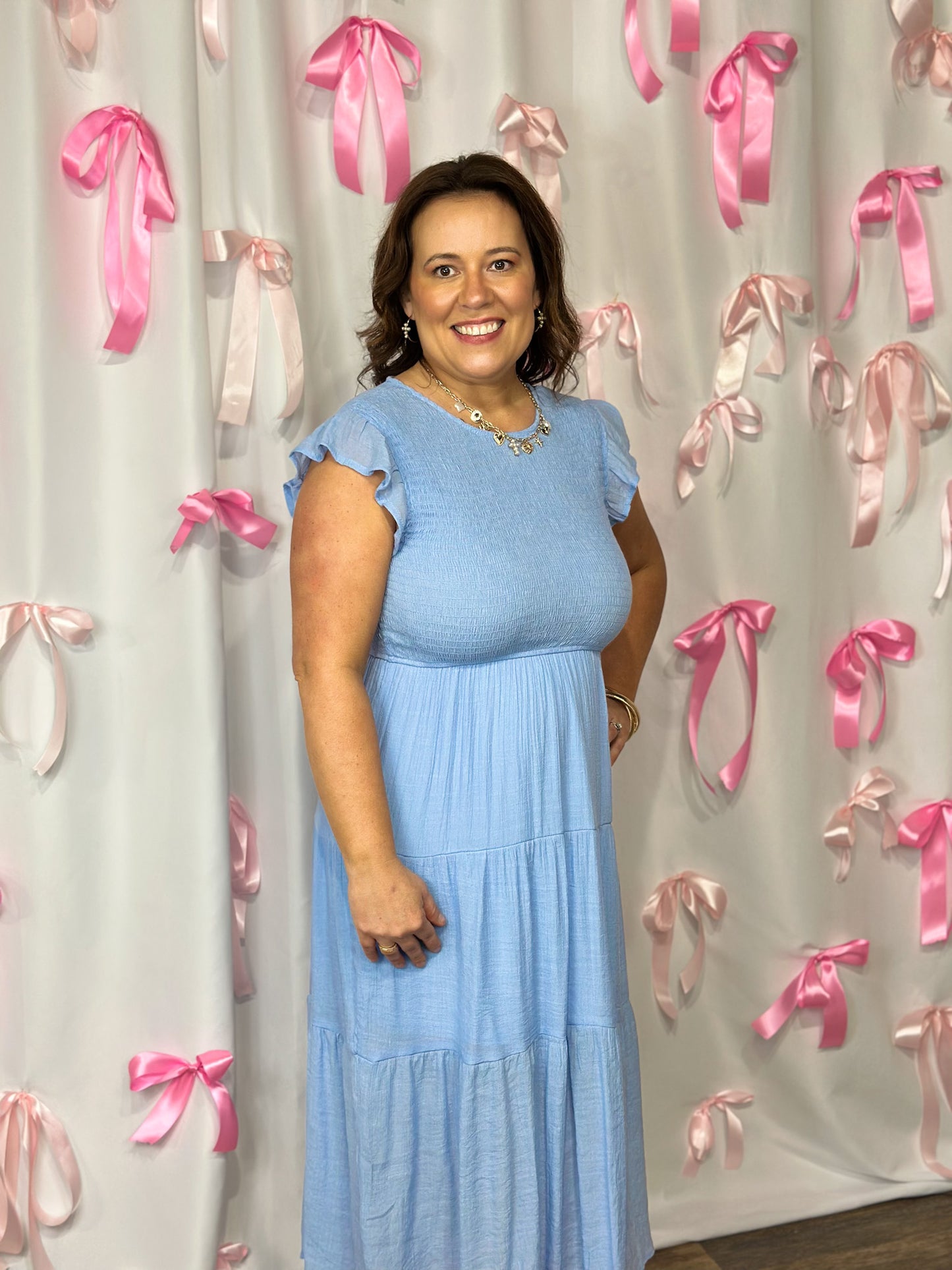 Simple & Smocked Midi Dress