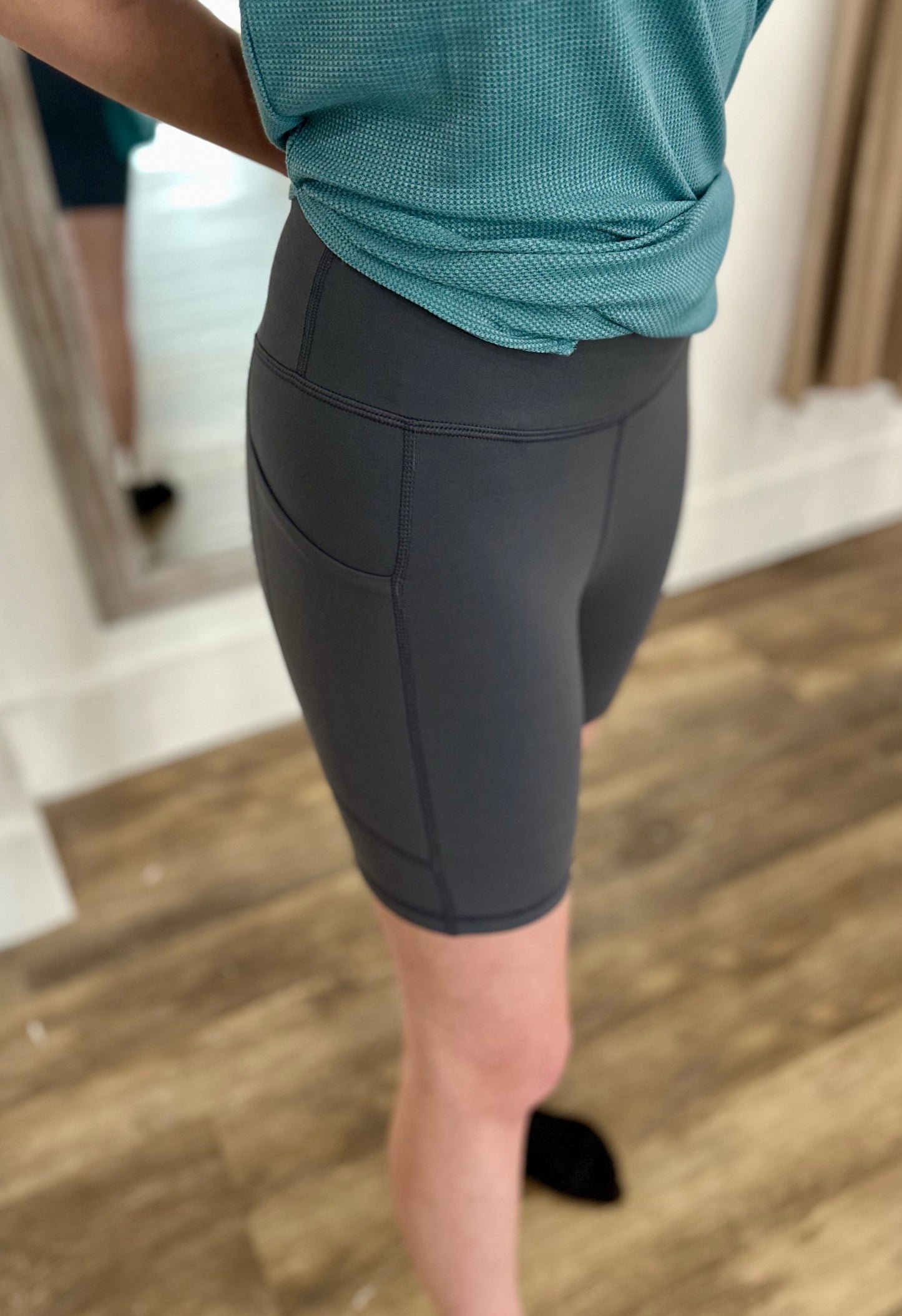 6 Inch Biker Shorts with Pockets
