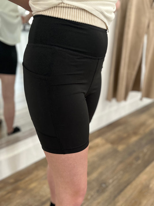 6 Inch Biker Shorts with Pockets