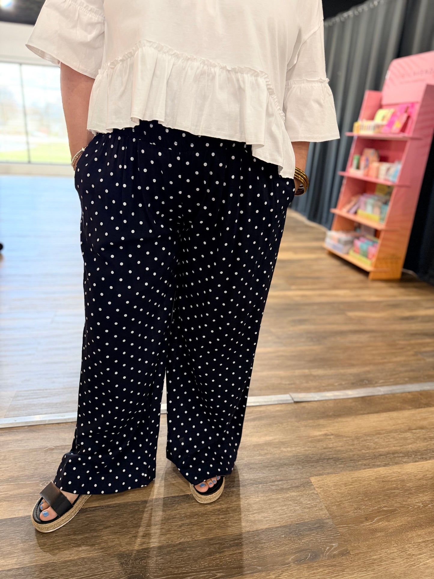 Polkadot Wide Leg Pants