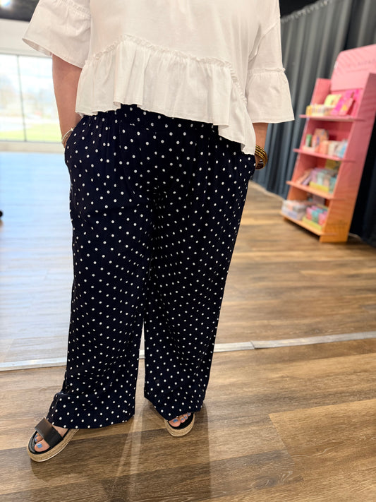 Polkadot Wide Leg Pants