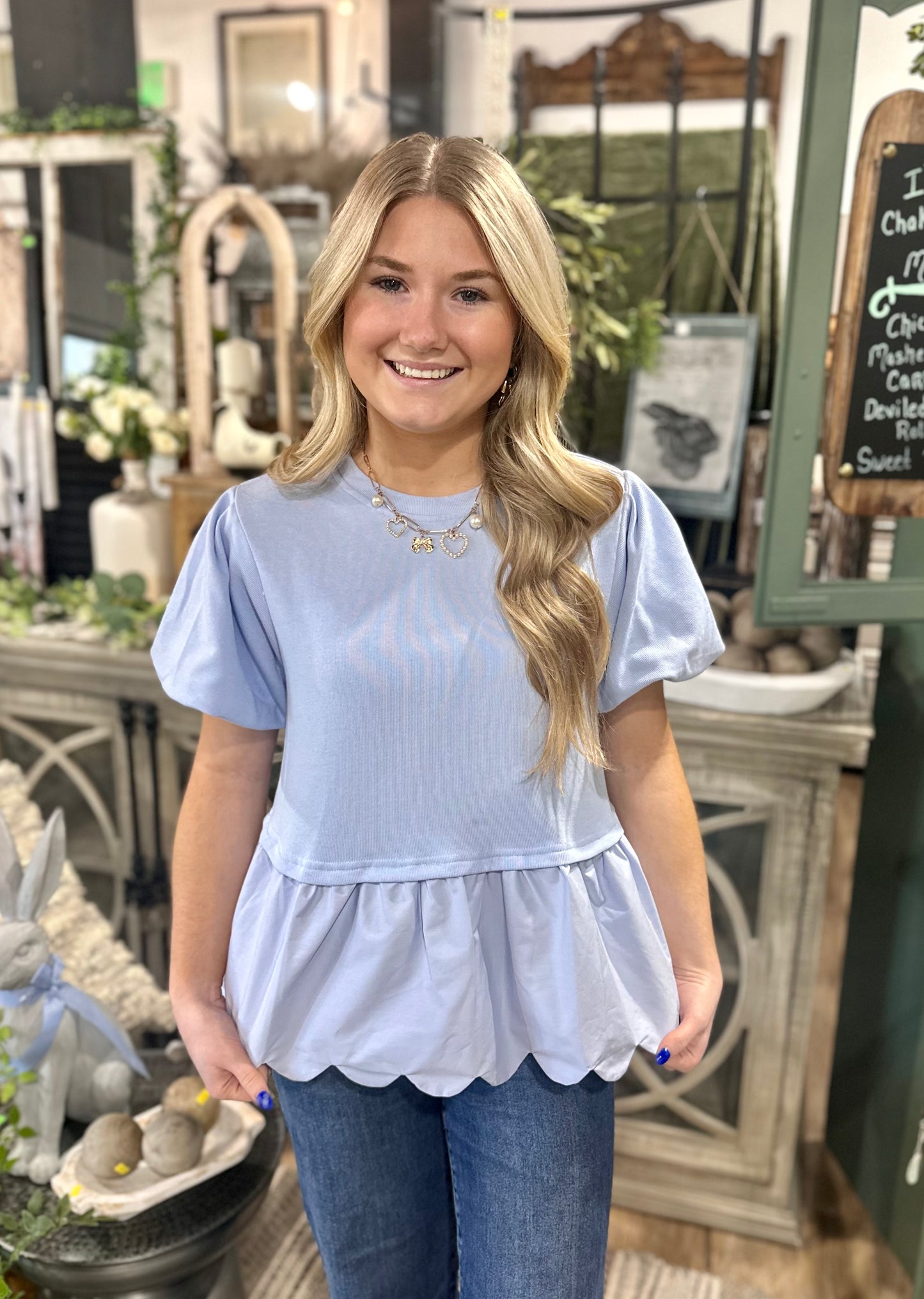 Sweetly Scalloped Top