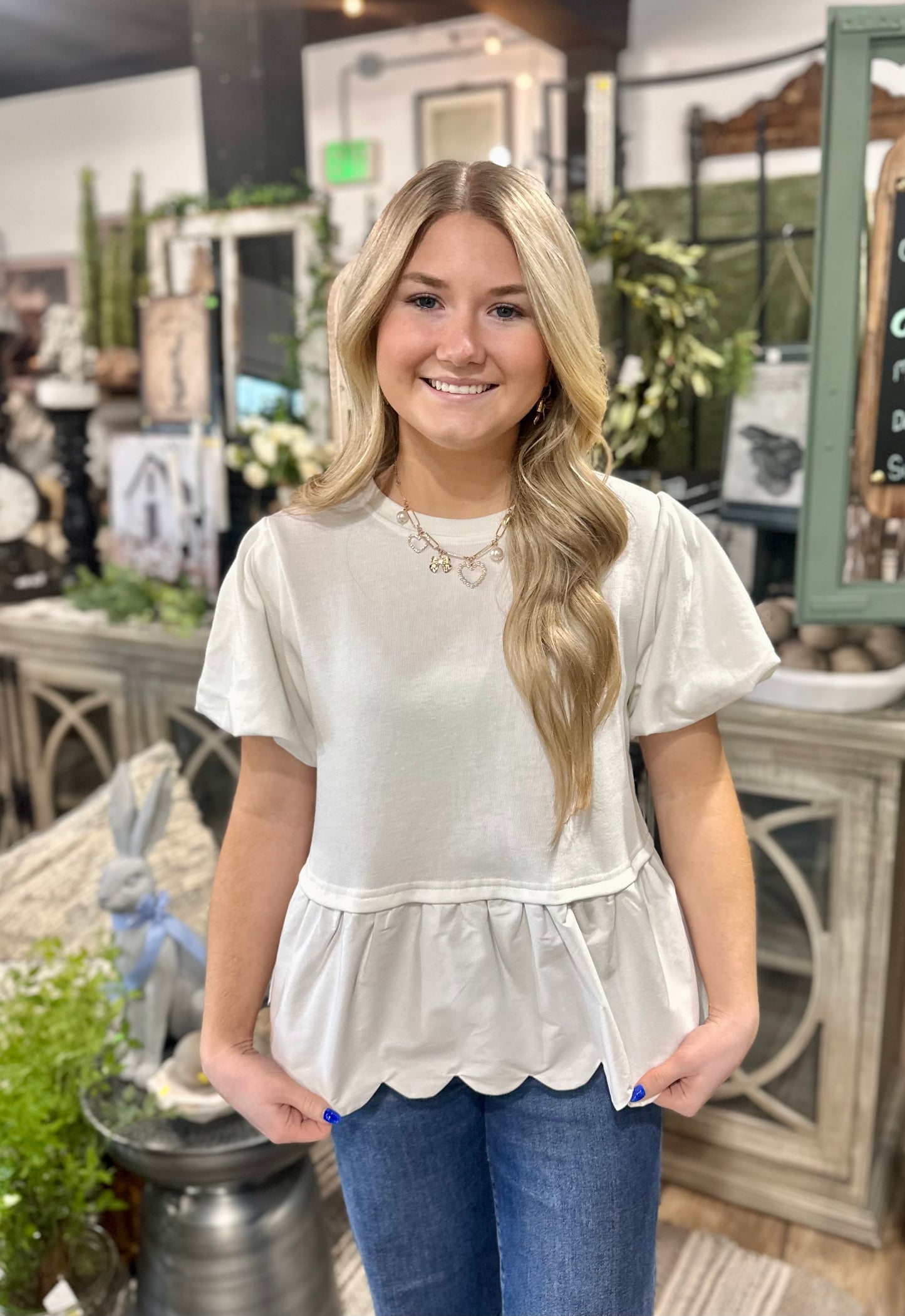 Sweetly Scalloped Top