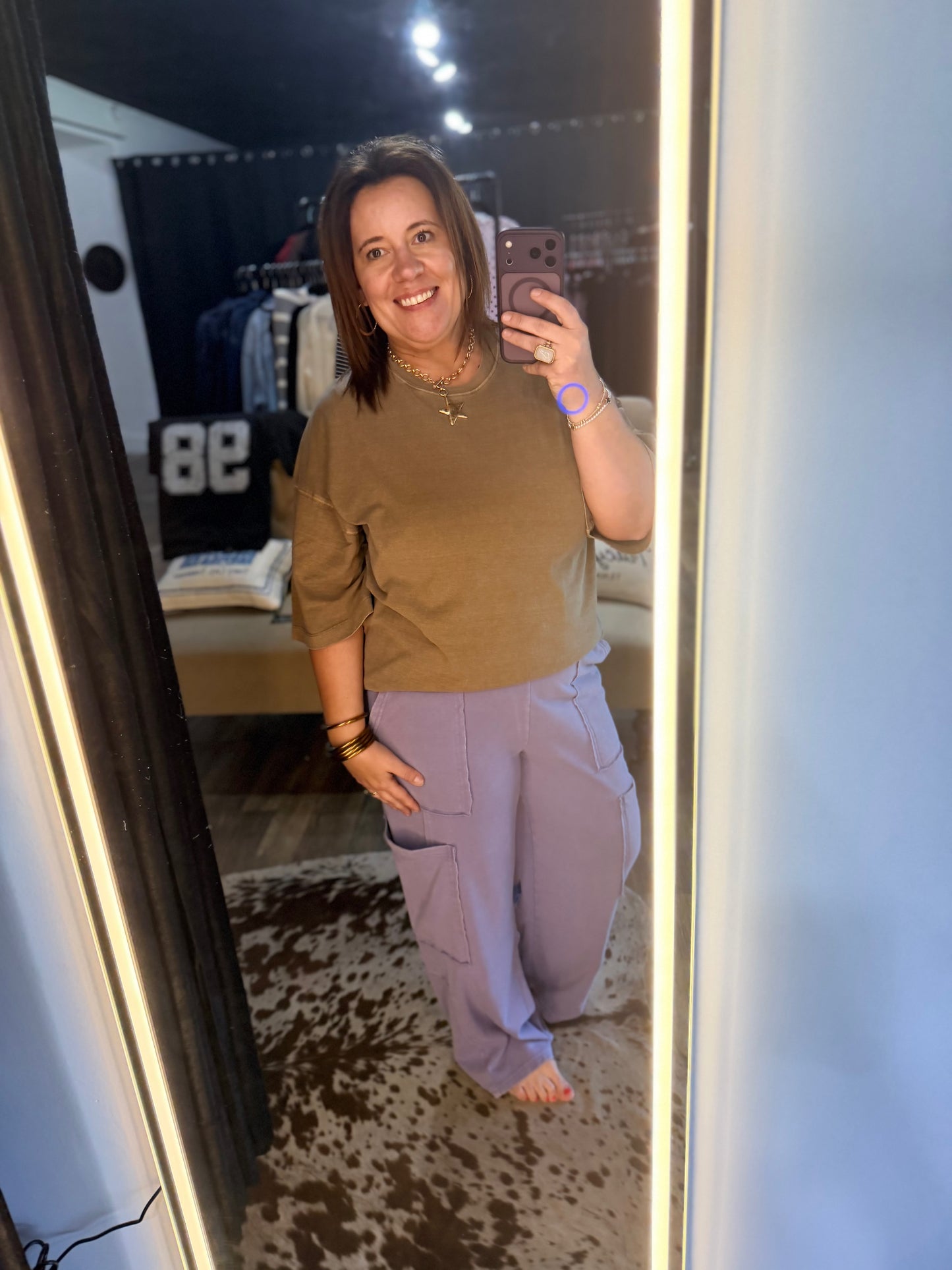 Dyed Half Sleeve Top