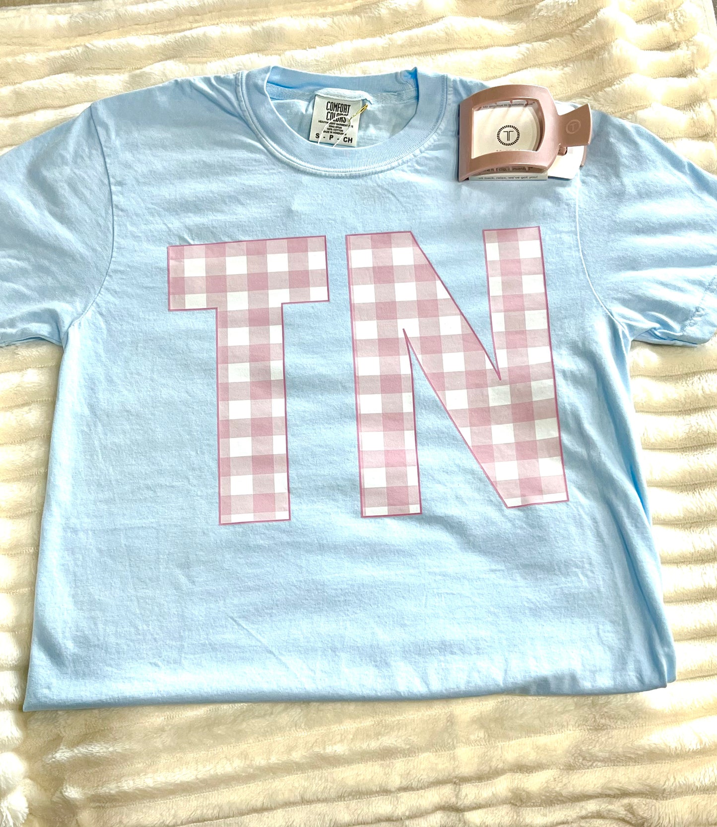 TN Pink Gingham Tee
