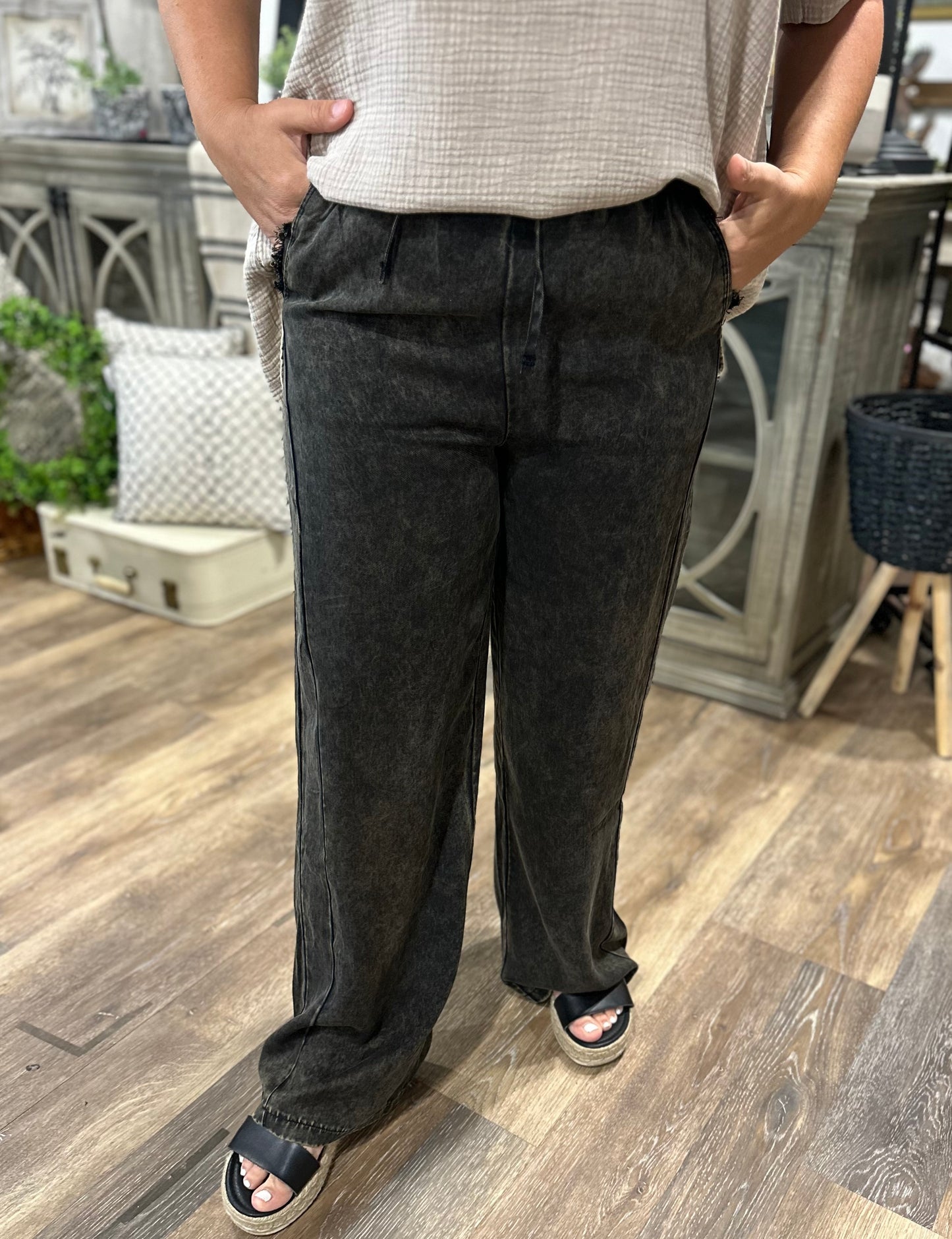 Washed Tencel Pants