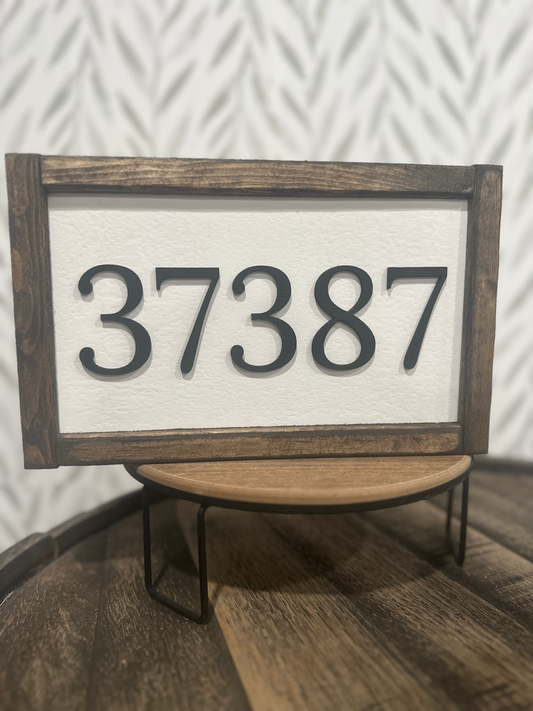 Hometown Zip Code 3D Sign