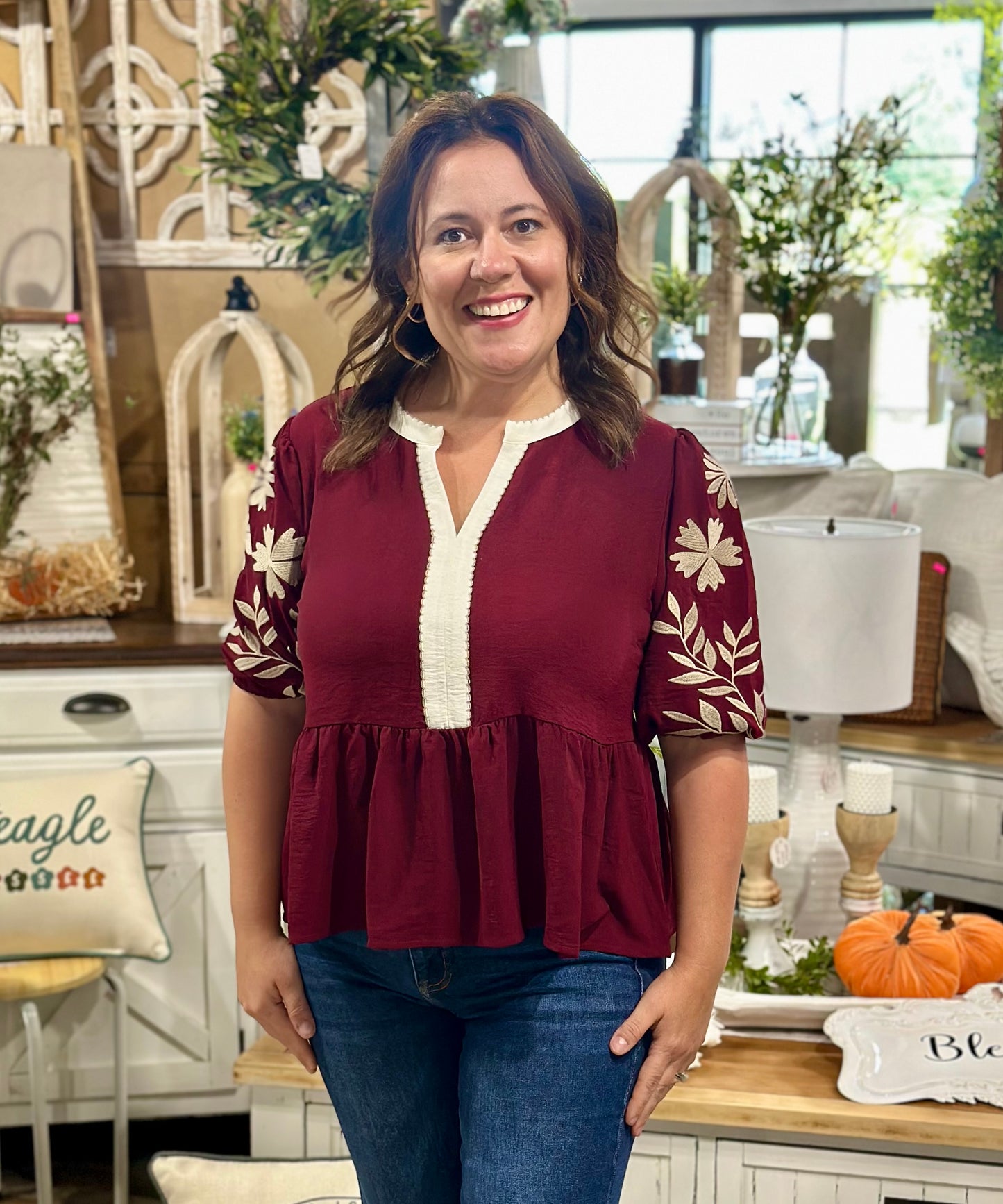 Solid Airflow Peplum Blouse