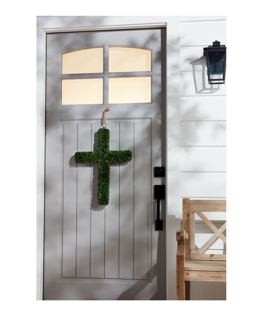 Boxwood Cross Door Hanger