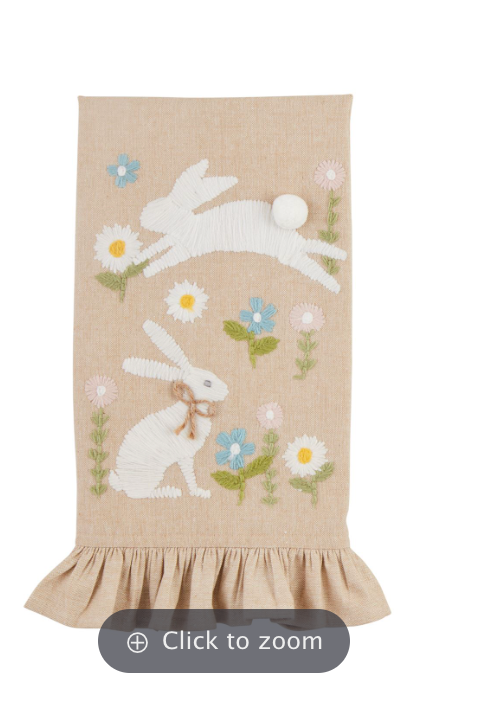Embroidered Bunny Tea Towls