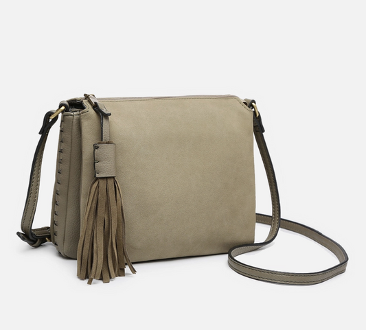Sabrina 2 Tone Crossbody w/ 3 Compartments