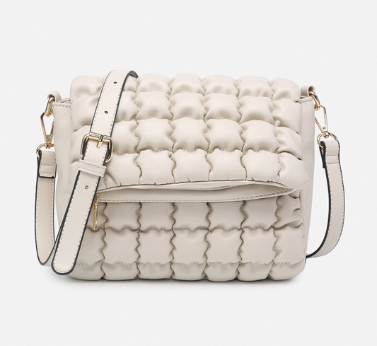 Naomi Quilted Crossbody w/ Flapover Compartment
