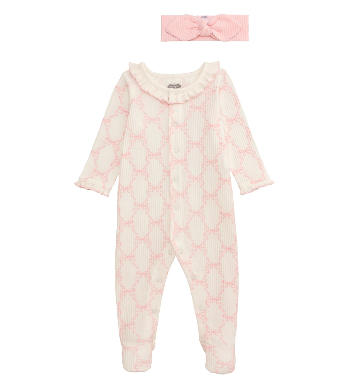 Bow Print Sleeper & Headband Set