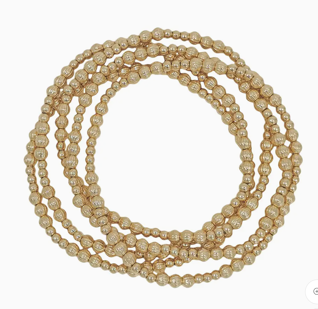 4MM & 3MM Beaded Stretch Bracelets