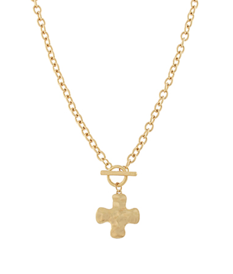 Cross Toggle Chain Necklace