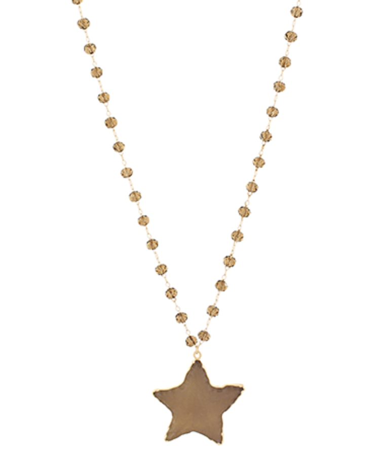 Star Pendant Bead Necklace