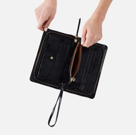 Evolve Wristlet in Black by Hobo