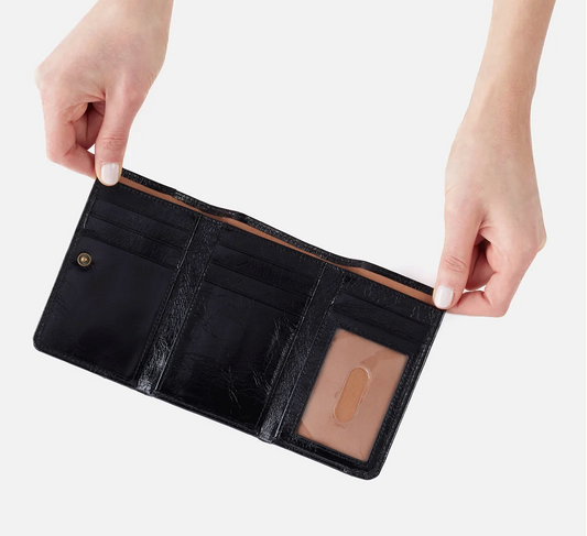 Jill Trifold Wallet in Black by Hobo