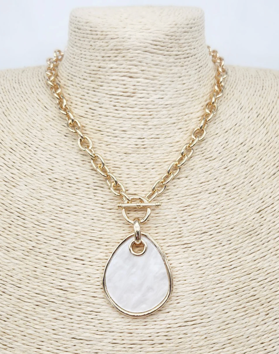 Pearlized Charm Necklace