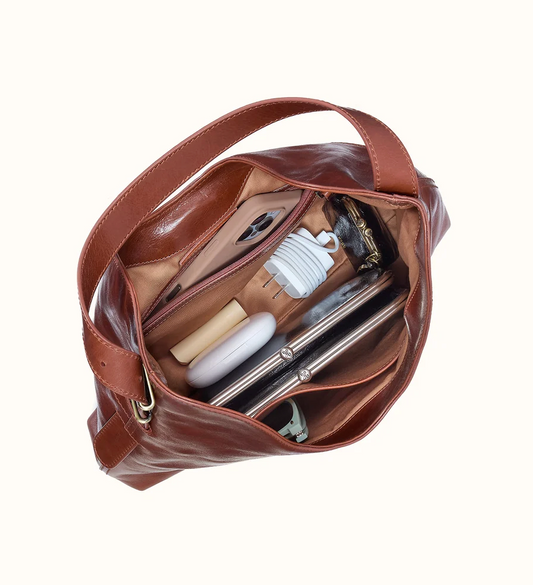 Atlas Hobo Bag In Patina Leather