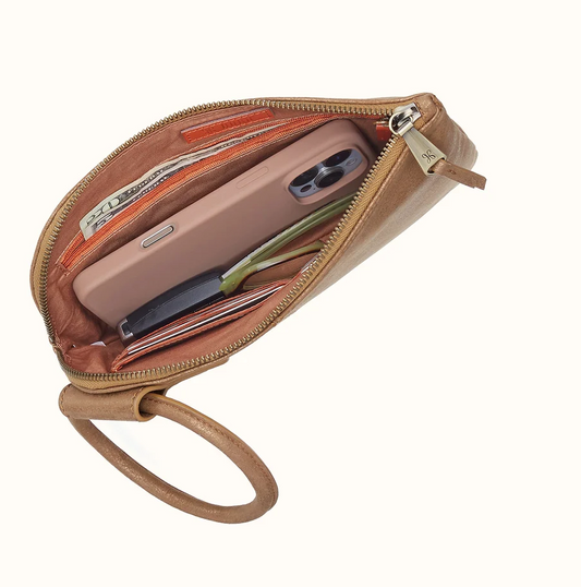 Sable Wristlet in Honey Gold by Hobo
