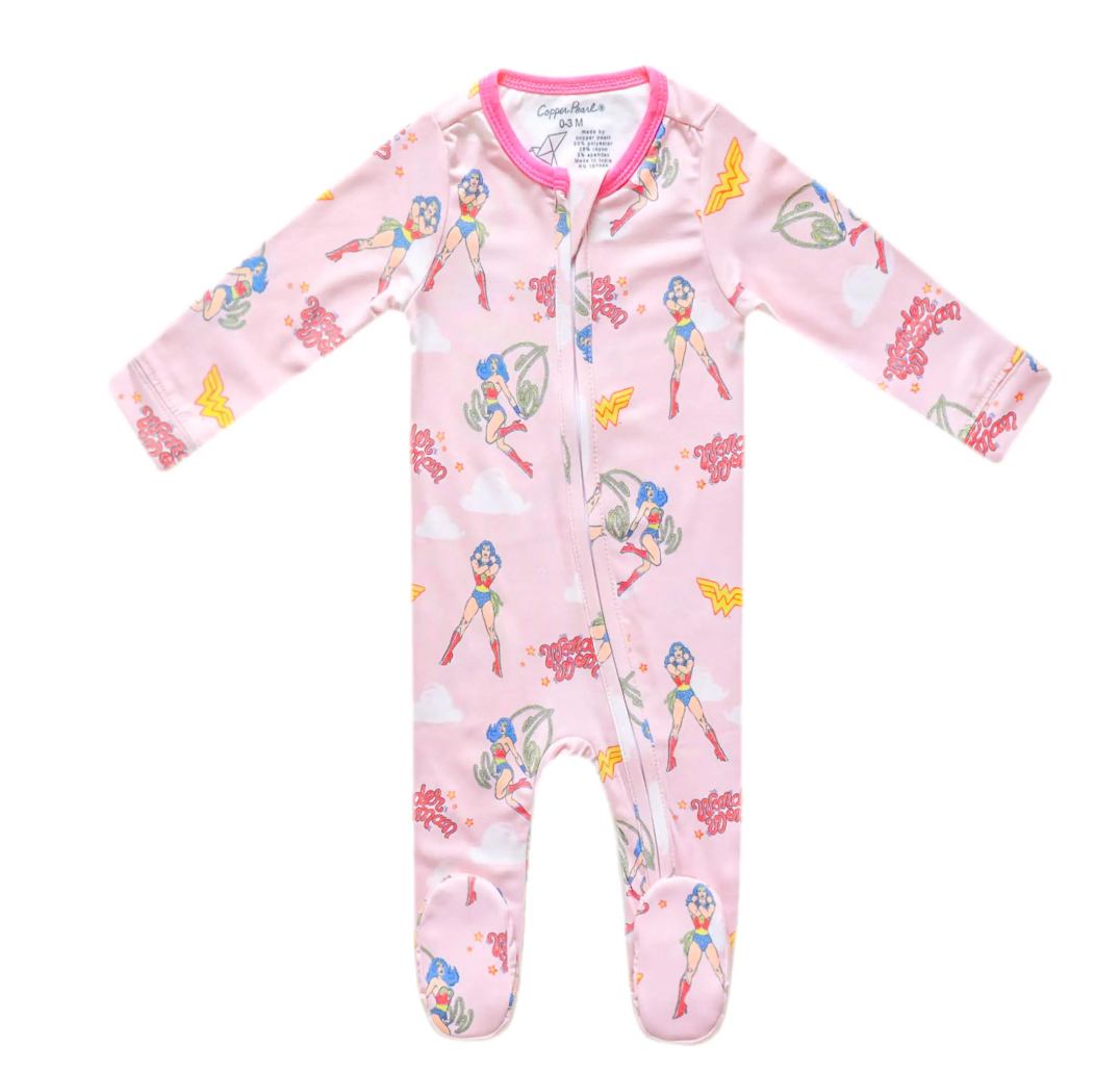 Copper Pearl Zip Up Footies