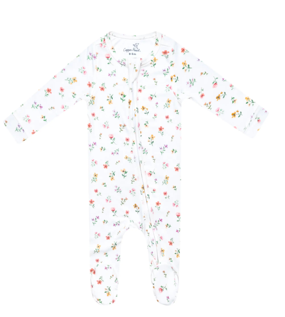 Copper Pearl Zip Up Footies