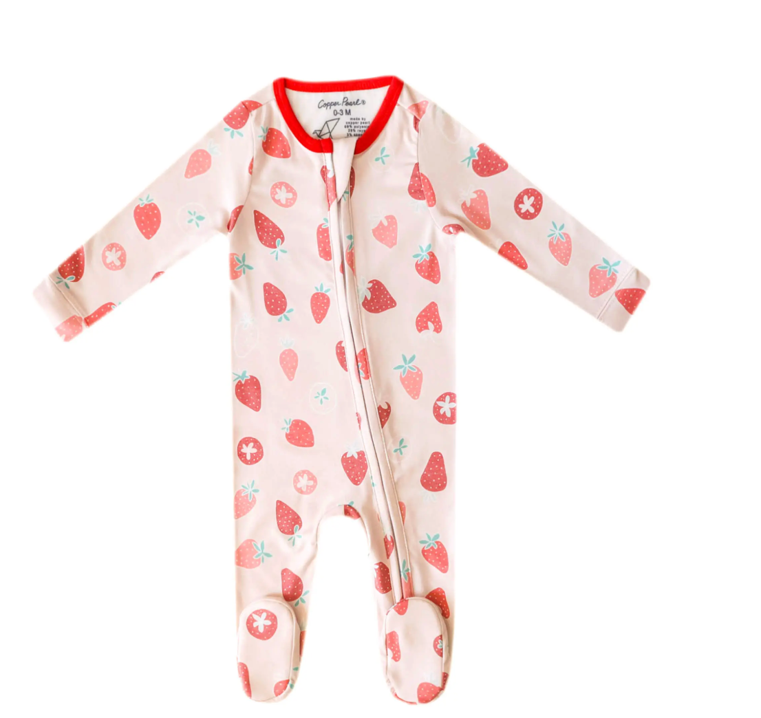 Copper Pearl Zip Up Footies