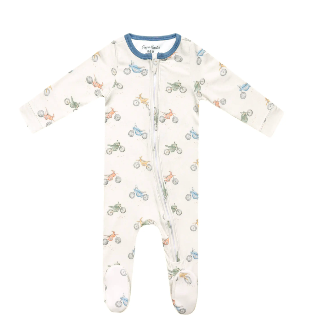 Copper Pearl Zip Up Footies
