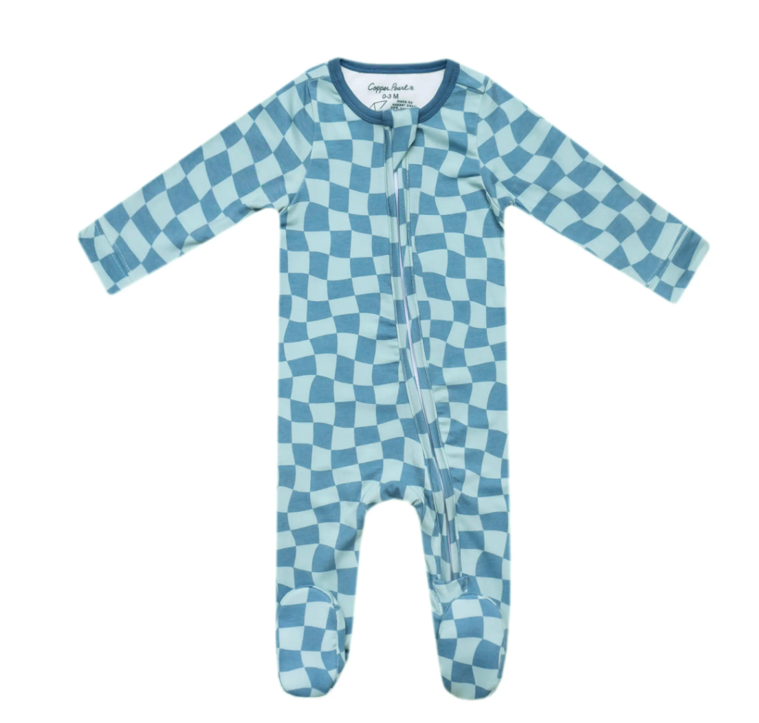 Copper Pearl Zip Up Footies
