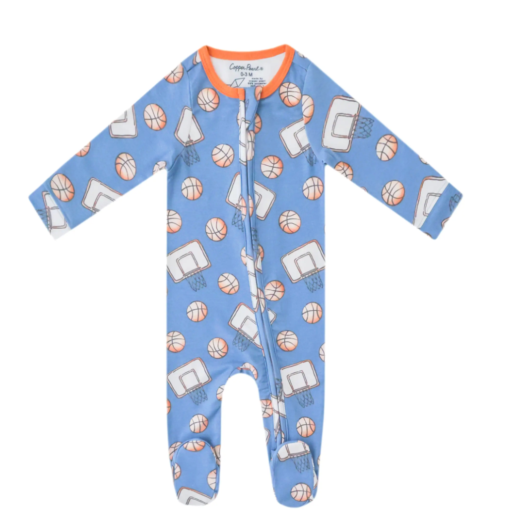 Copper Pearl Zip Up Footies