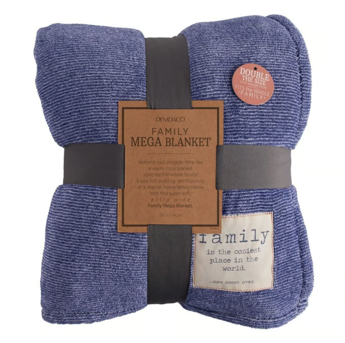 Together Time Family is Cozy Blue Mega Blanket