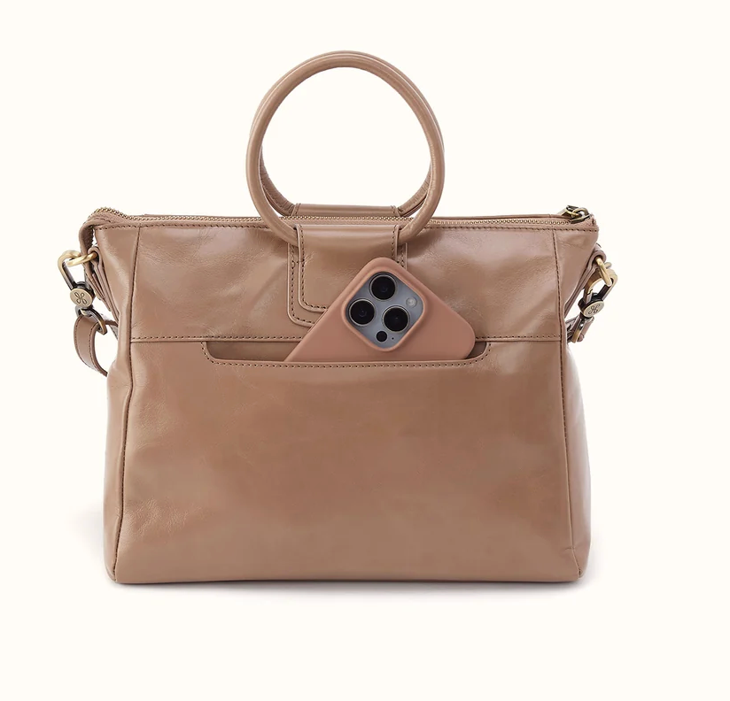 Sheila Medium Satchel In Polished Woodsmoke Leather