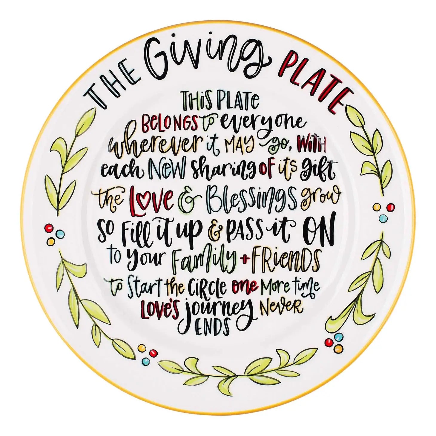 The giving store plate