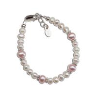 Addie Sterling Silver/Pearl Baby Bracelet